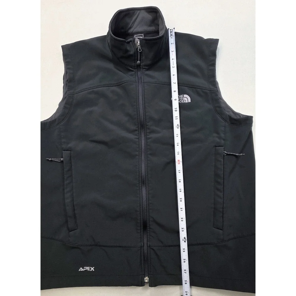 The North Face Apex Softshell Vest Mens XL Black White Wind H2O Resistant
